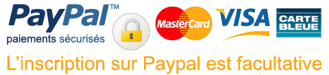 Paiements sécurisés via Paypal Paiements sécurisés via Paypal